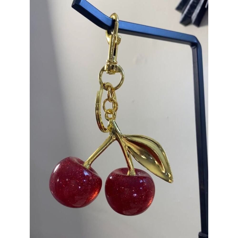 Cherry Keychain Bag Charm for Purses–Cute Keyring Accessories for Women